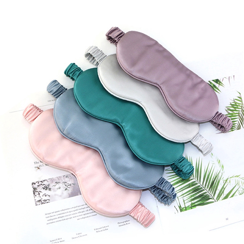 Soft Pure Silk Portable Travel Sleep Eye Masks Double Sided