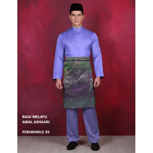 Blue Set Baju Melayu Awal Ashaari Paloma Slim Fit By Jakel Baju