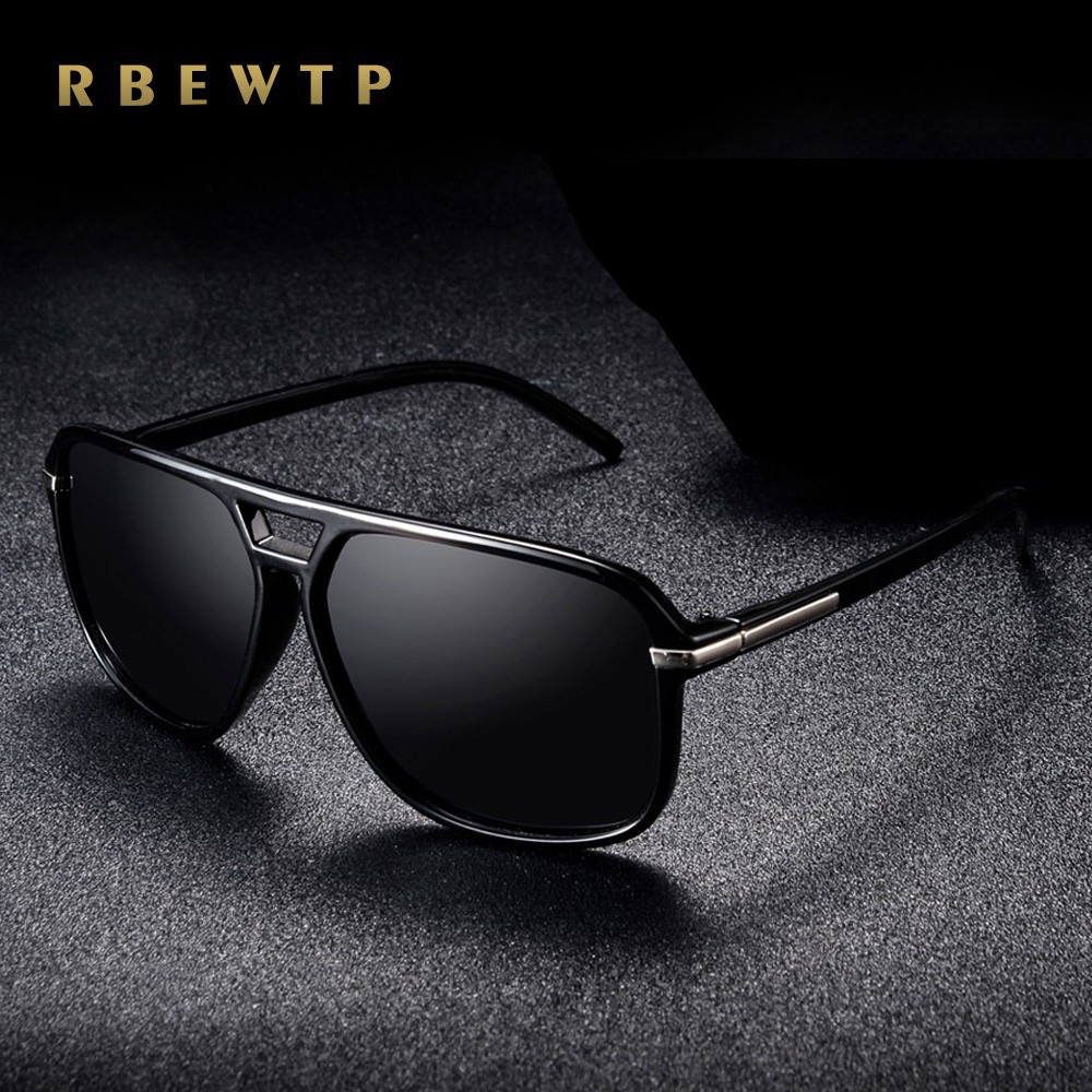 RBEWTP Unisex Classic Square Polarized Sunglasses Coating Goggle For