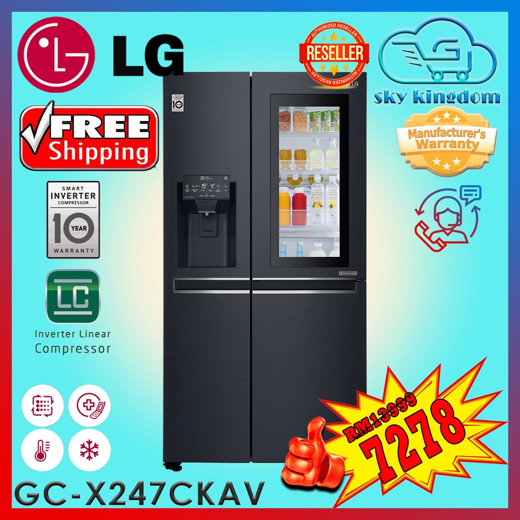 LG 601L GC X247CKAV Side By Side Refrigerator With InstaView Door In