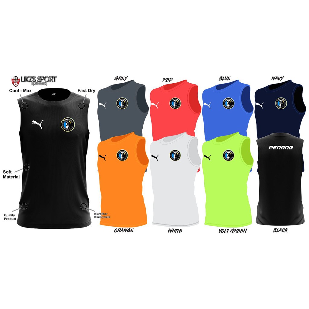 Penang FC Sleeveless Jersey DX2 New Logo Sleeveless Trainning