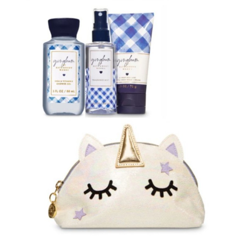 Gingham Travel Set Bbw Shopee Malaysia