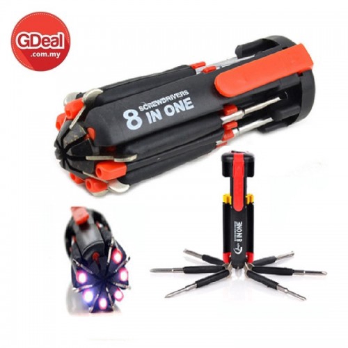 Gdeal In Multi Portable Screwdriver With Led Torch Tools Light Up