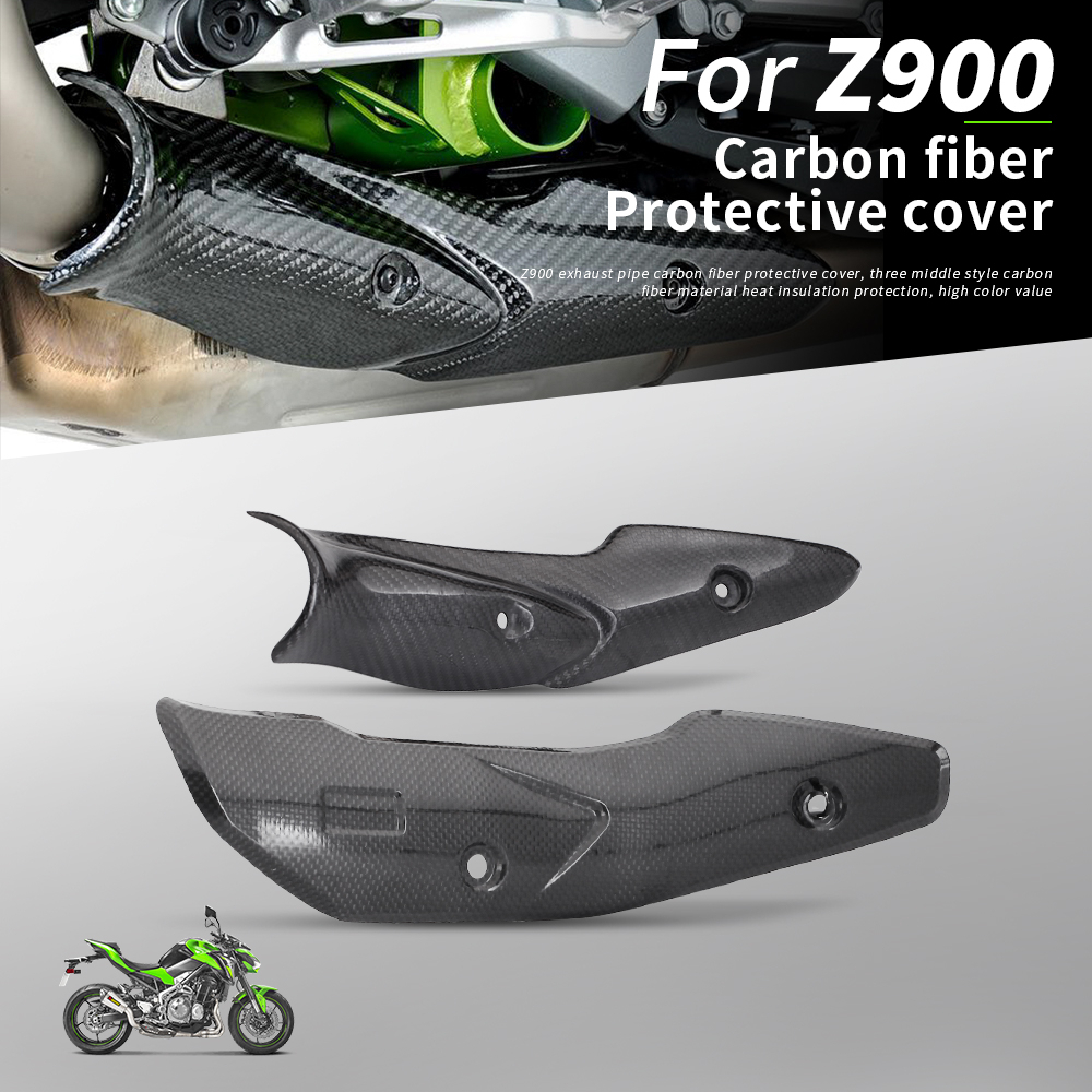 Motorcycle Exhaust Muffler Cover Carbon Fiber Protector Heat Shield