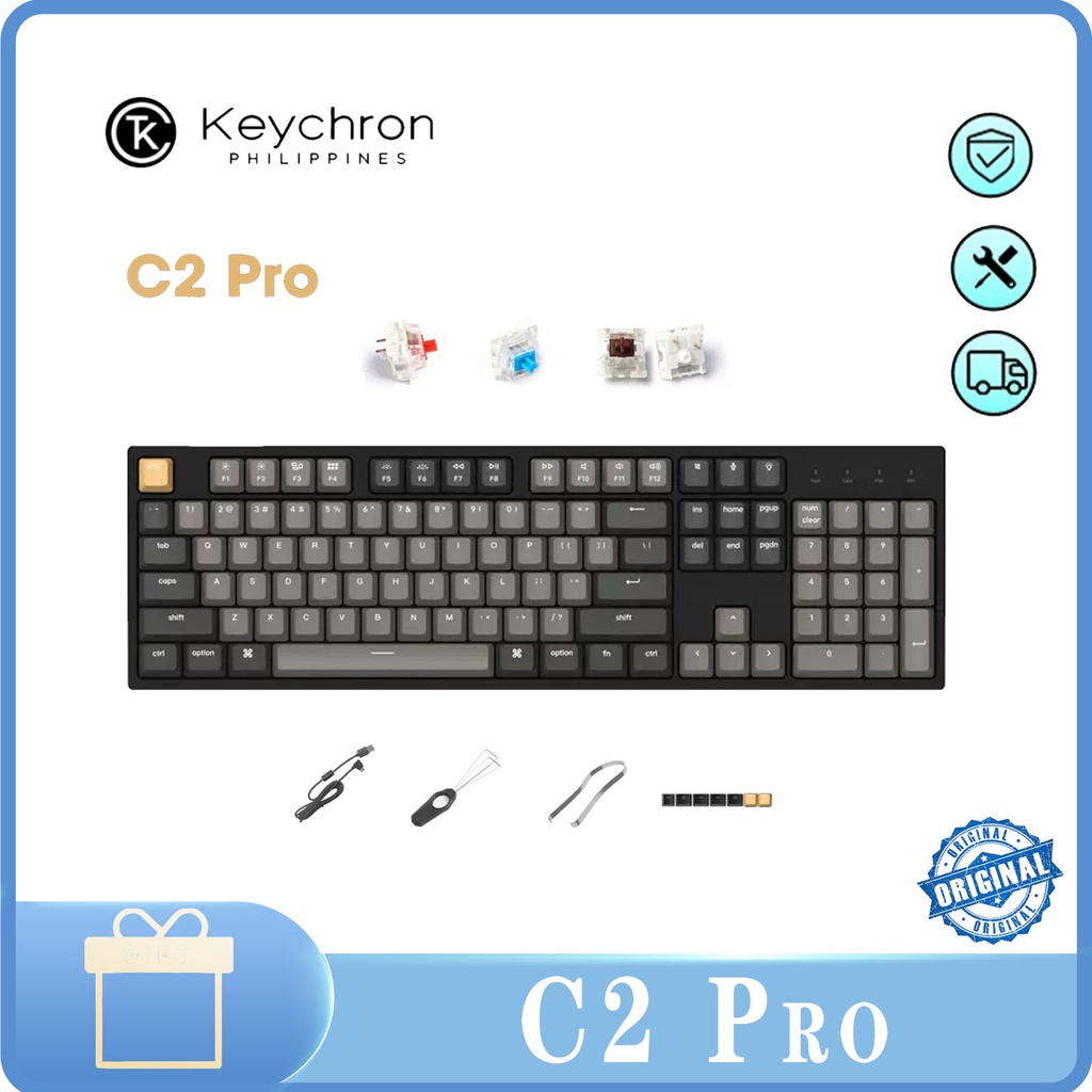 Keychron C2 Pro Hotswap 104 Keys Wired Mechanical Keyboard Full Size