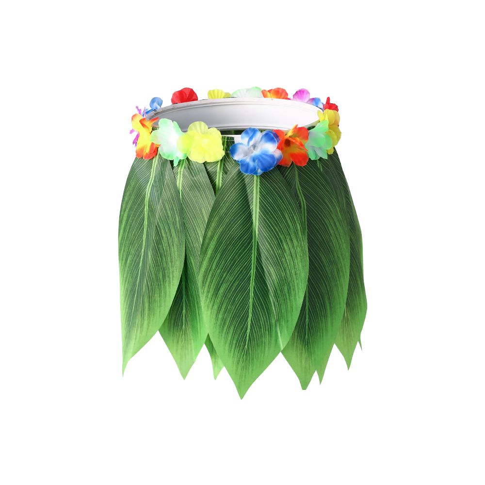 Hawaiian Palm Leaf Skirt Flower Dress Straw Dress Luau Summer Beach