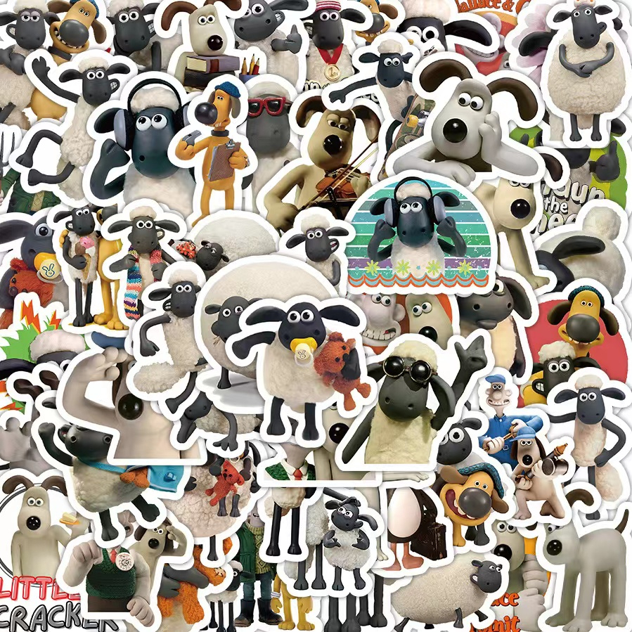 Pcs Wallace Gromit Shaun The Sheep Stickers Cute Cartoon Stickers