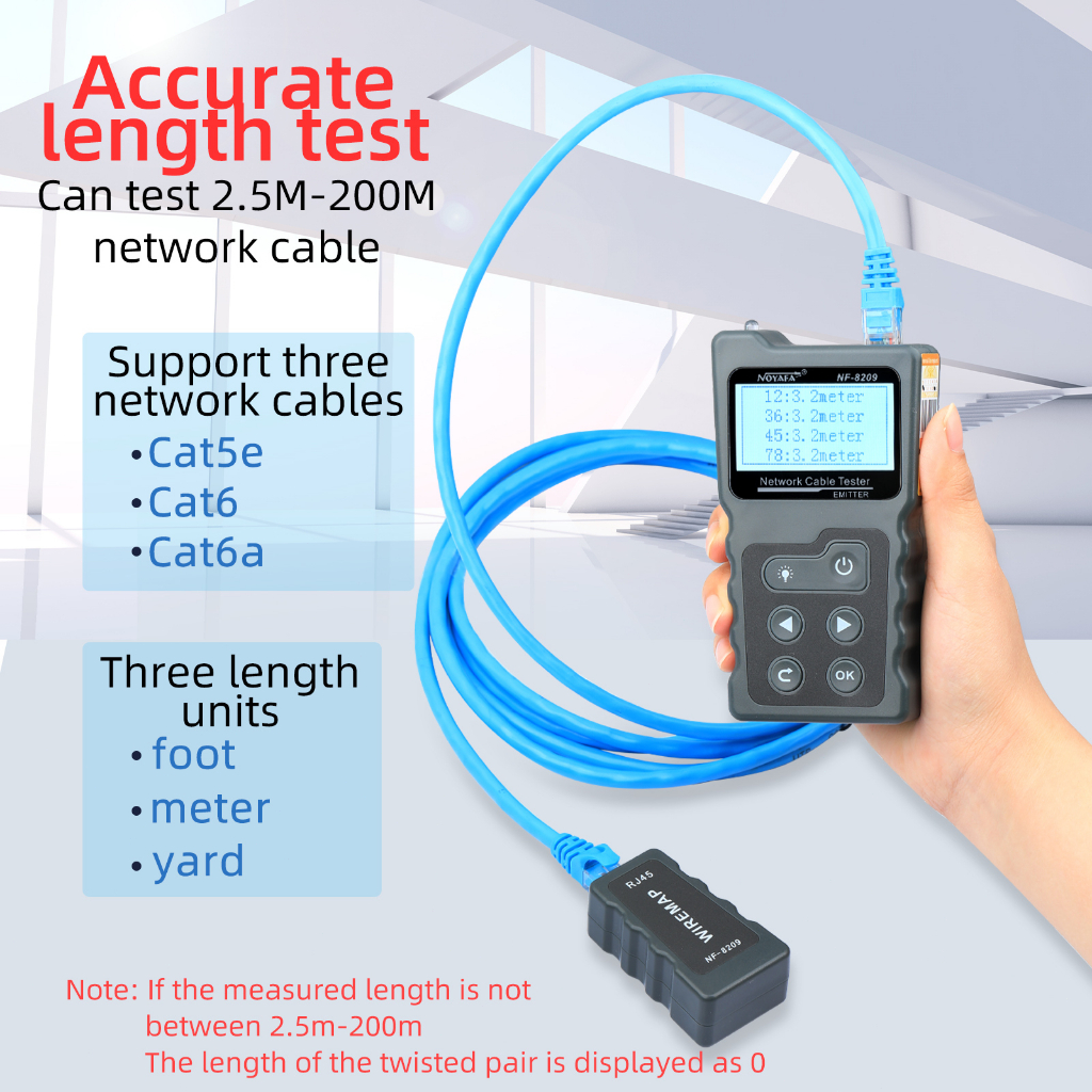 NF 8209 Wire Tracker Network Cable Tester Continuity Testing Length