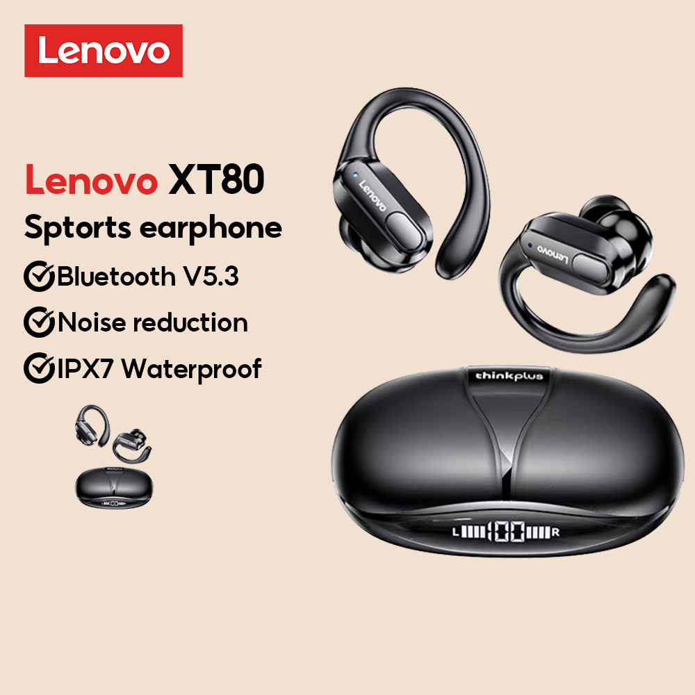 Lenovo XT80 Bluetooth Wireless Earphone Mounted Noise Reduction Sports