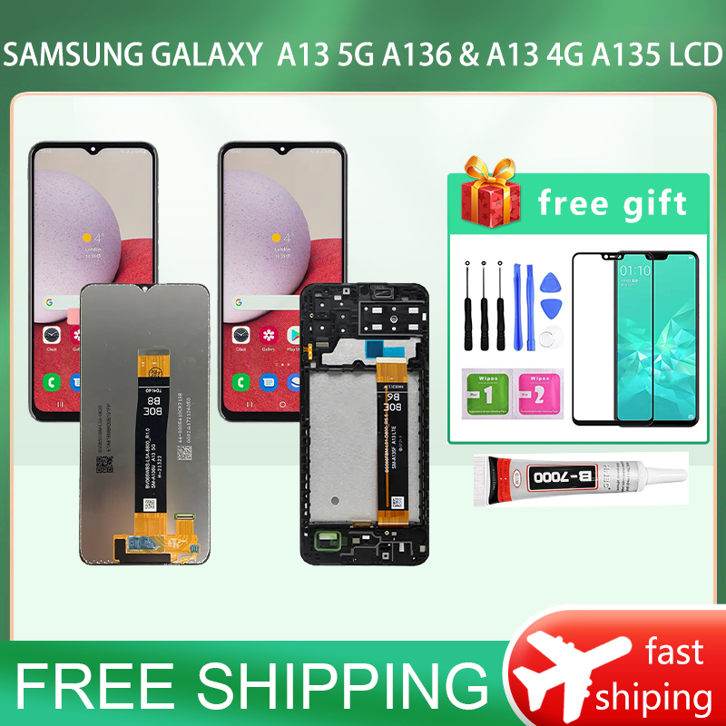 Original For Samsung Galaxy A13 5G A136 A13 4G A135 LCD Display