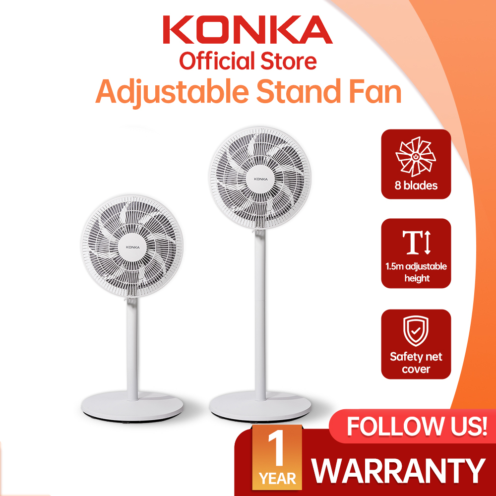 Konka Adjustable Ultra Strong Floor Stand Fan Blades Speed Mode