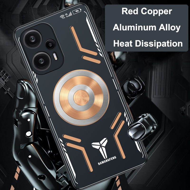 For Xiaomi Mi 12T Case Poco F5 5G F4 Copper Aluminum Heat Dissipation