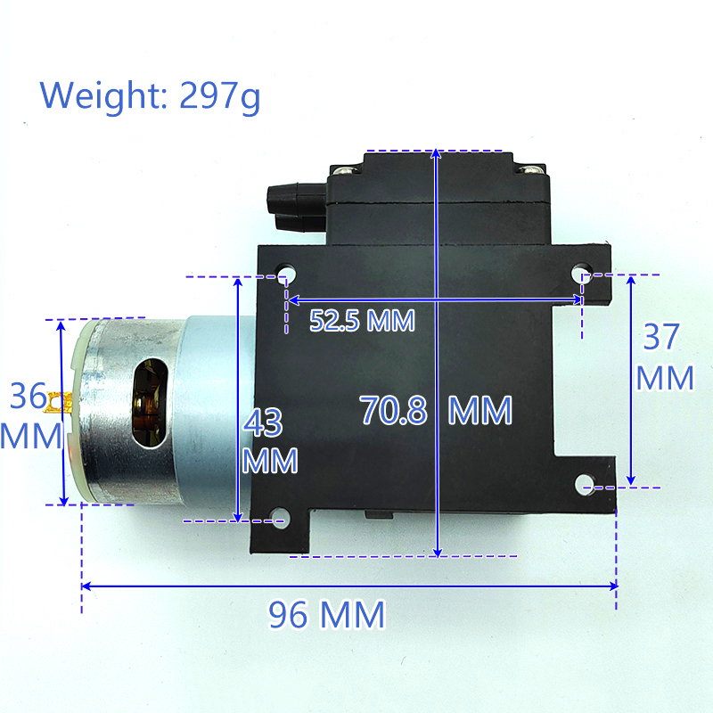 DC12V 10 5L M 80KPa Large Flow High Pressure Micro Vacuum Air Pump