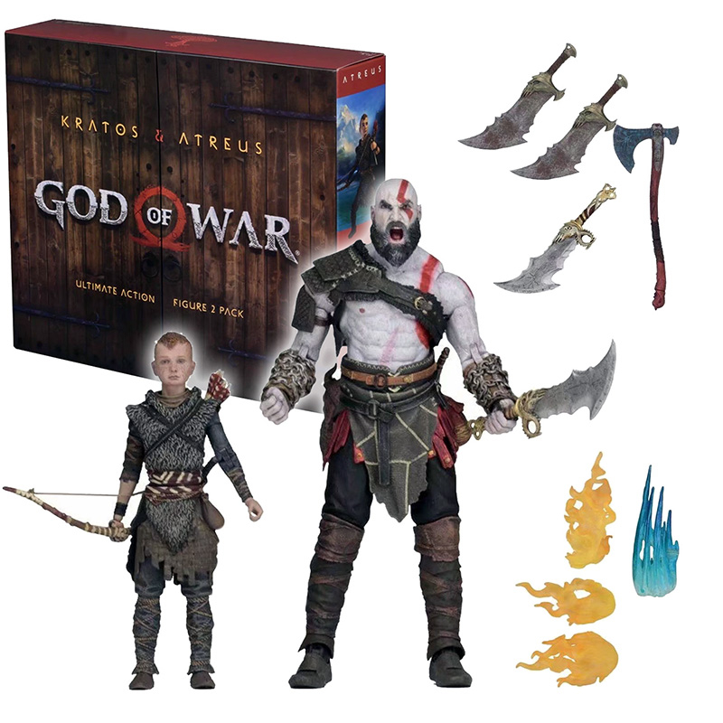 Neca God Of War Ultimate Kratos Atreus Action Figure Pack Set