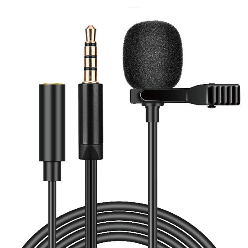 Portable M Wired Mini Mic Mm Lavalier Microphone For Pc Laptops