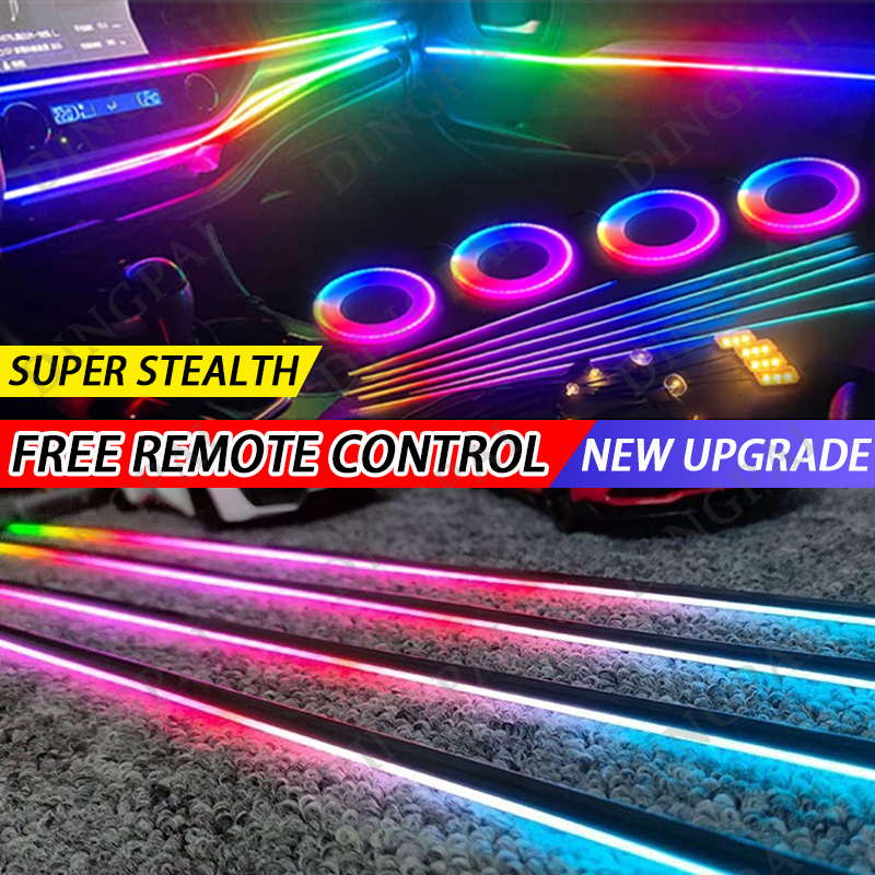 Ready Stock 18 In 1 LED Car Ambient Light Car LED Light Strip