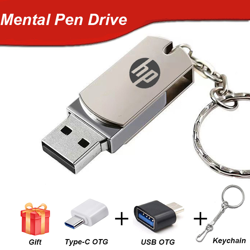 Pen Drive HP USB3 0 High Speed Rotating USB Flash Drive 1TB 2TB 128GB