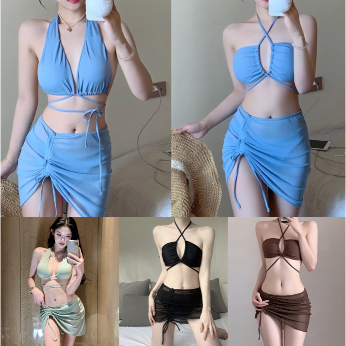 Ready Stock Hot Five Color Sexy Bikini Tie Rope Beautiful Back Net