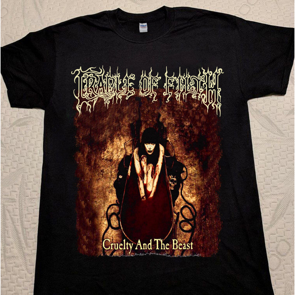 Black Metal Punk Graphic Tees Cradle Of Filth T Shirt Shopee Malaysia