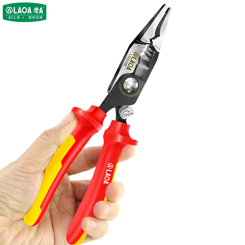 LAOA VDE Long Nose Pliers Multifunction High Voltage Resistance 1000V