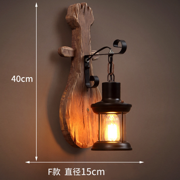 Free Shippingmodern Muse Homeretro Wall Lamp Wooden Lampmp Wall