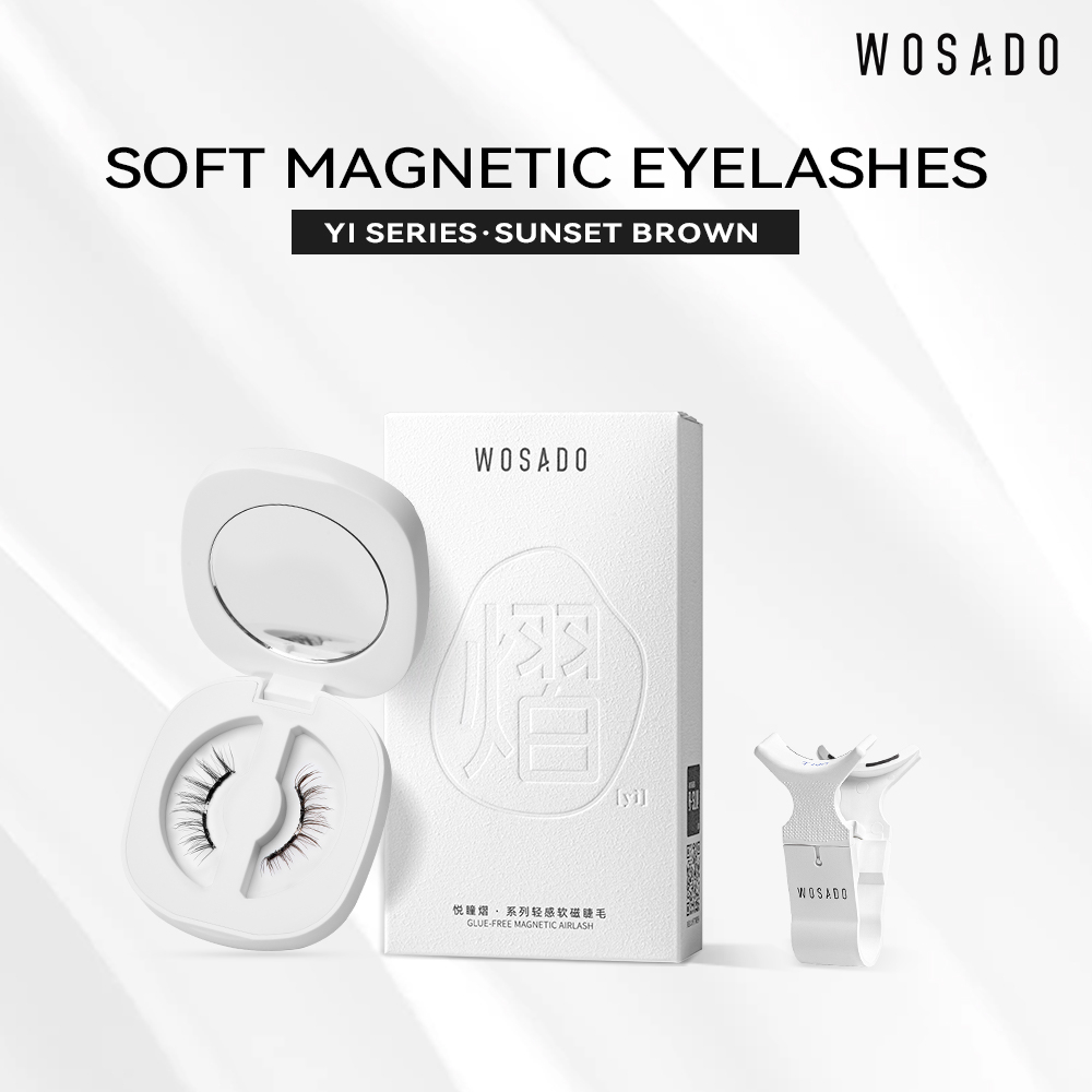 Wosado Magnetic Lashes No Sunset Brown Upgraded Professional Premium