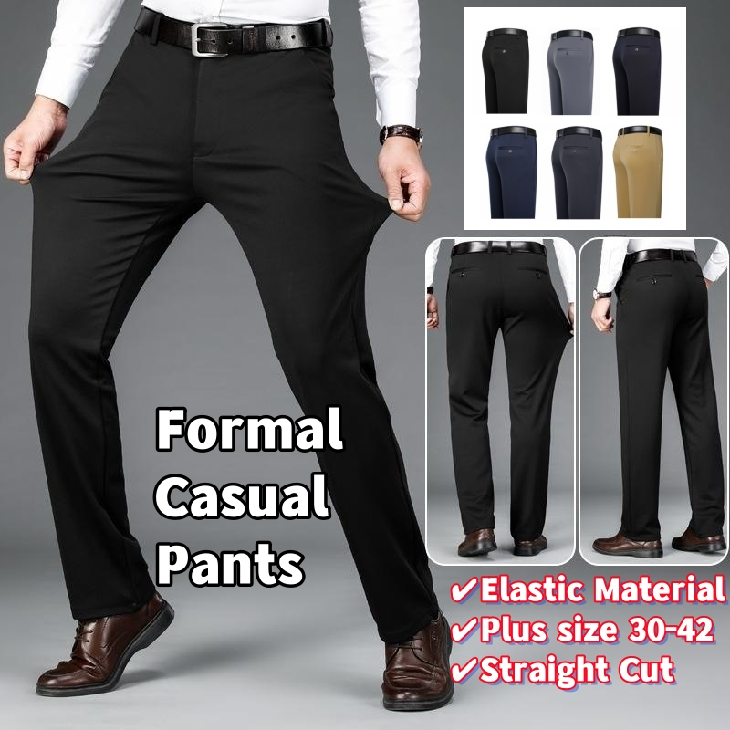 Ceo Men S Formal Pants Elastic Straight Cut Pant Business Trousers