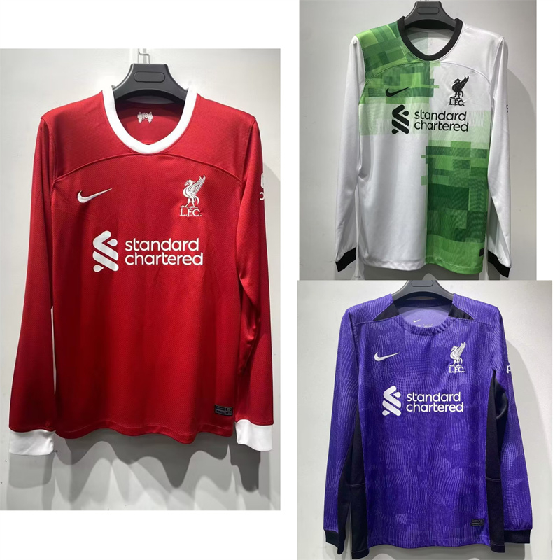 Ready Stock 2023 2024 Liverpool Home Away Long Sleeve Lengan Panjang