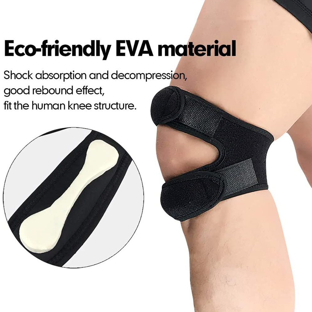 1 Pcs Adjustable Patella Knee Strap Supports Braces Double Strap Knee