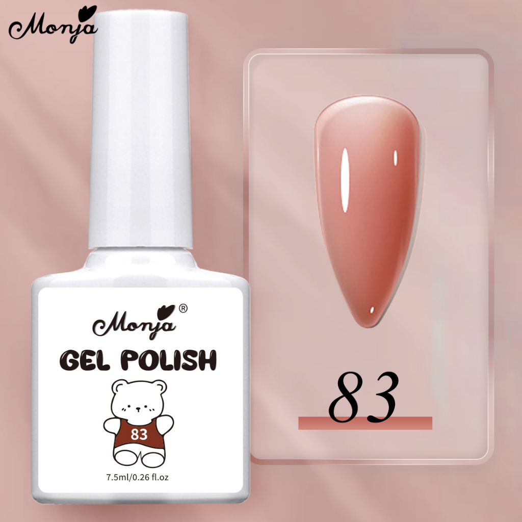 Monja Milky Jelly White Nude Gel Polish Translucent Manicuring Uv Led