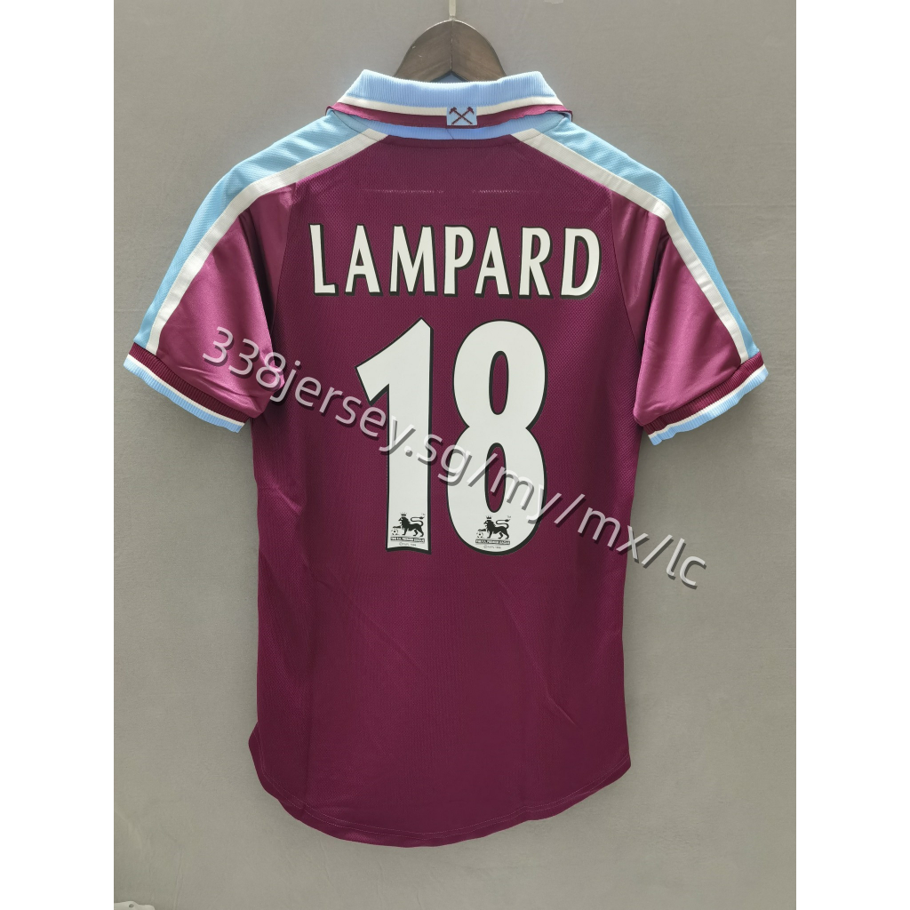 West Ham Home A Custom Retro Football Shirt Di Canio Lampard