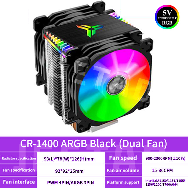 Jonsbo Cr Argb Heat Sink Heat Pipe Tower Cpu Cooler Itx V Pin