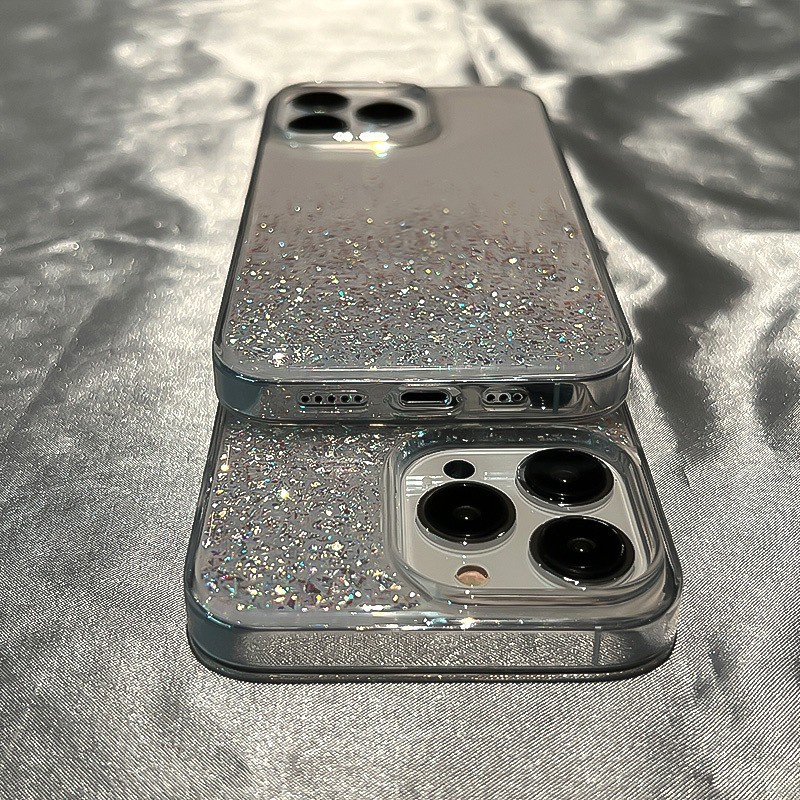 Luxury Bling Sequins Clear Glitter Phone Case For Iphone