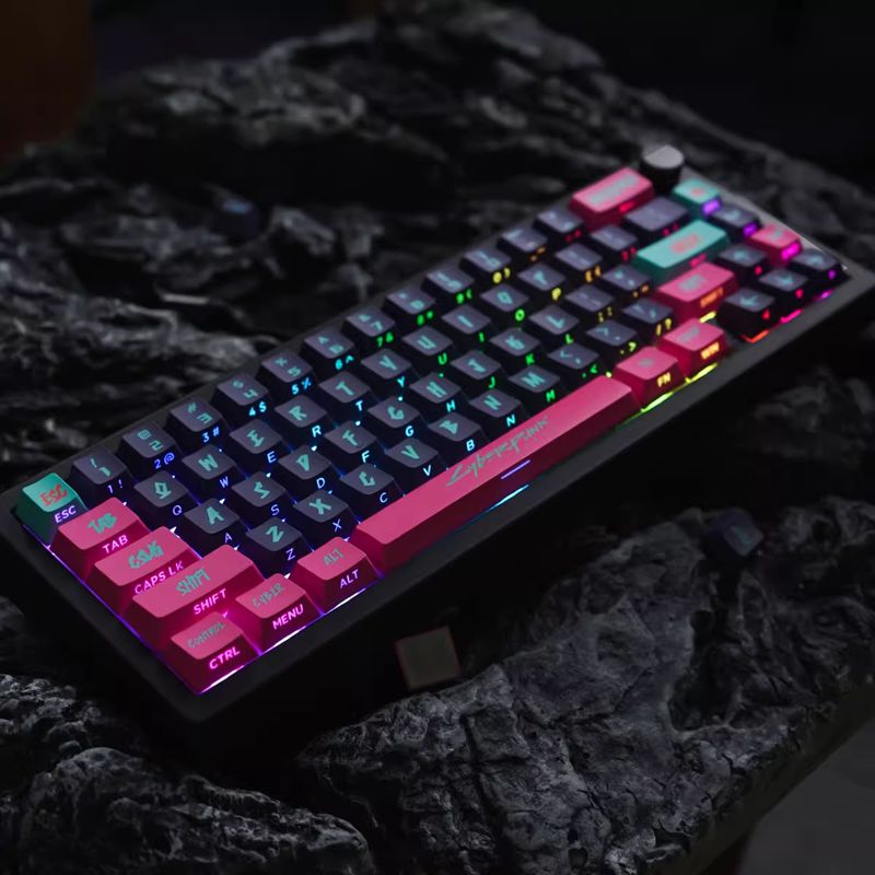 Keycap Onlypink Cyberpunk Keycap Side Shine Through Keys Cherry