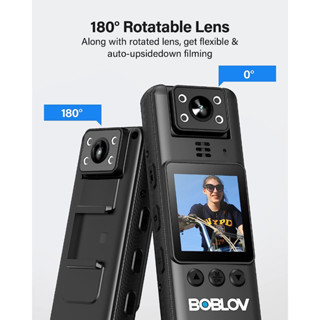 BOBLOV A23 Body Worn Camera 180 Rotate Video Camera With Night Vision