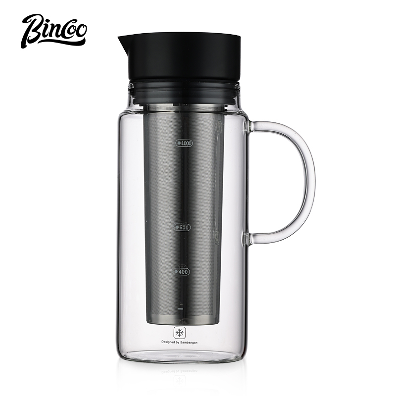 Bincoo Glass Cold Brew Coffee Pot Ice Drip Coffee Jug Double Filter