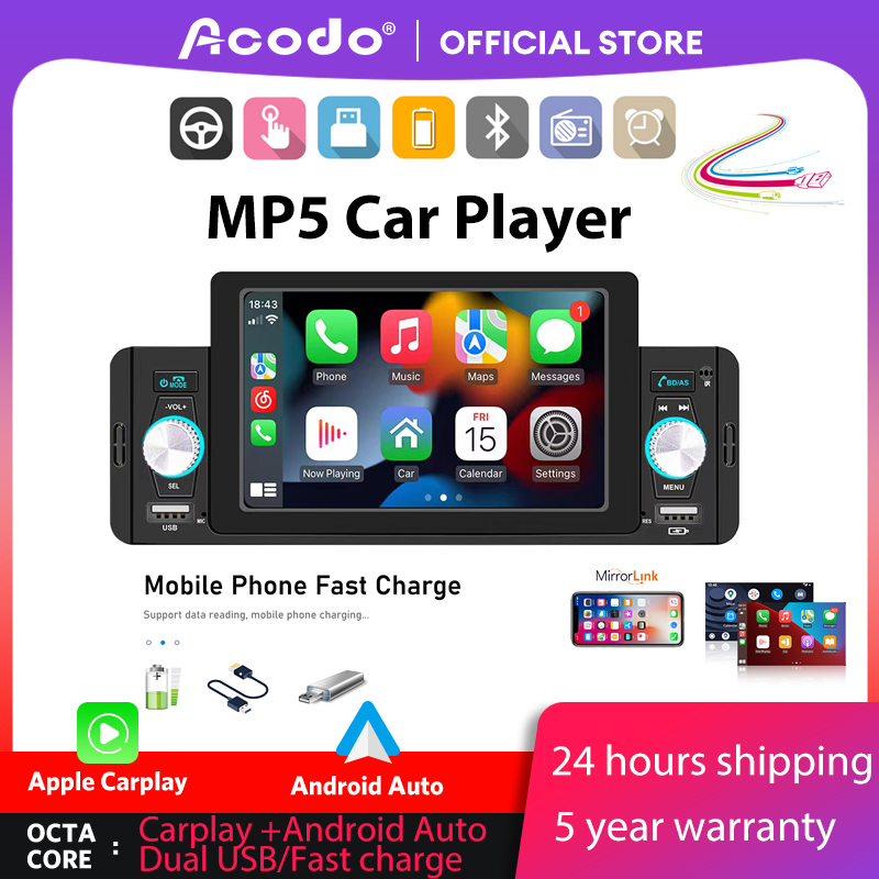 Acodo Car Radio Din Car Radio Carplay Mp Player Car Stereo Digital