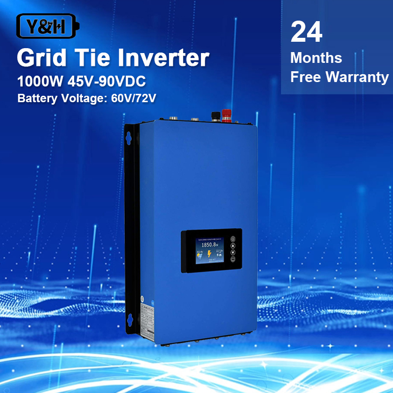 Y H 1000W MPPT Solar Grid Tie Inverter With Limiter Sensor DC45 90V To