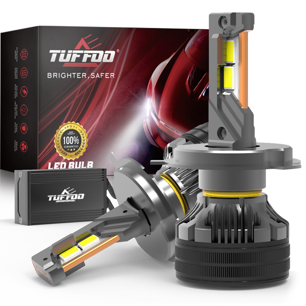 TUFFOO Car LED Headlight Bulb 28000LM H4 H7 H11 9005 9012 HIR2 9006 H1