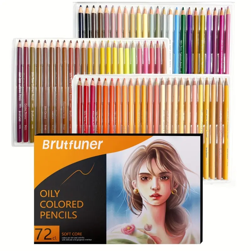 Brutfuner Skin Colors Oil Pencil Artist Professional Color