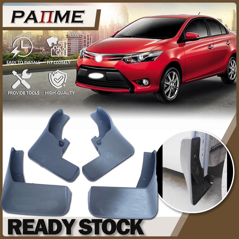 ReadyStock Car Automotive MudFlaps For Toyota Vios 2014 2017 4pcs Set