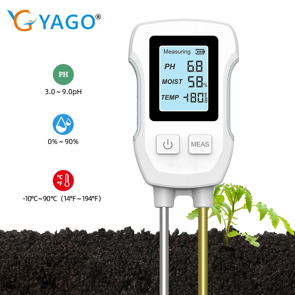 RCYAGO 3 In 1 Soil Tester Double Probe Soil Meter High Precision Soil