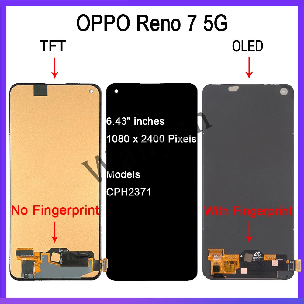 Original OLED TFT OPPO Reno 7 4G 5G Reno 7Z 5G Reno 7 Pro 5G LCD