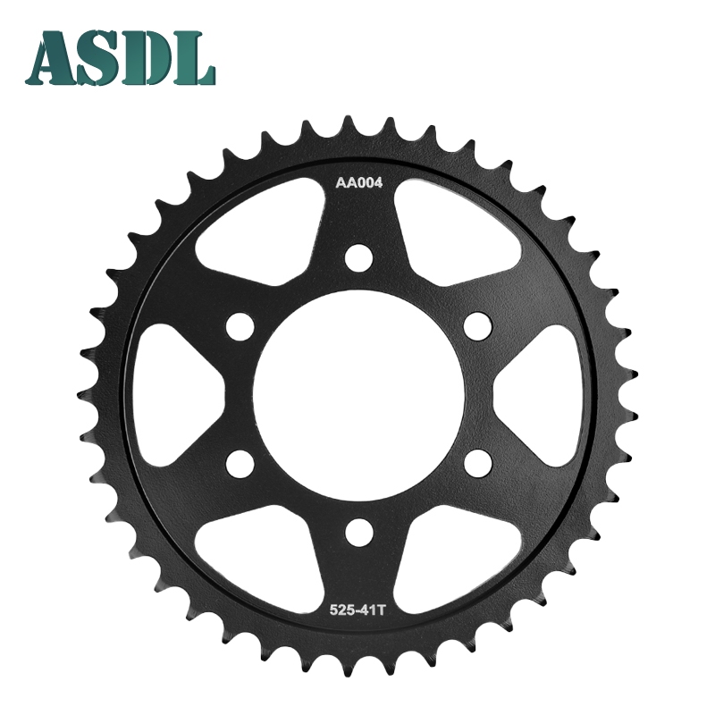 ASDL Motorcycle Carburized Steel Material 525 41T Rear Sprocket Chain