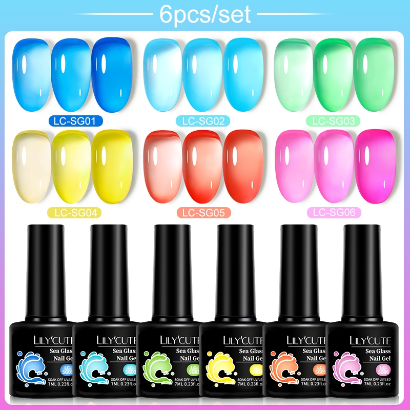 Lilycute Bottles Ml Nude Pink Jelly Gel Polish Soak Off Gel Nail