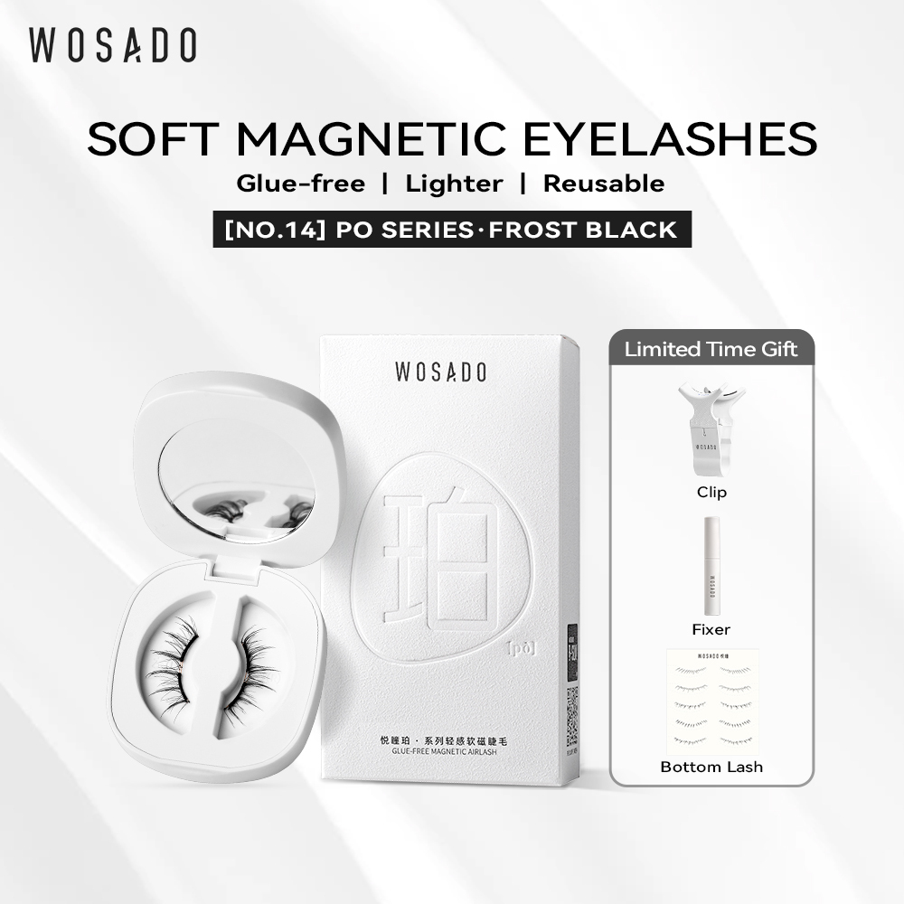 Wosado Magnetic Lashes No Frost Black Professional Premium Reusable