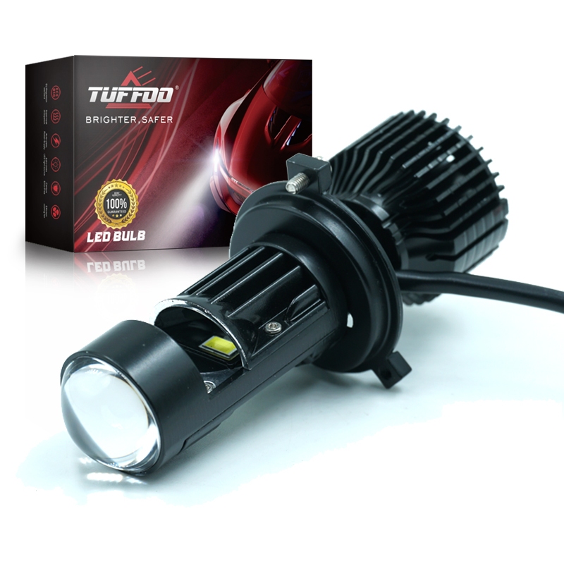 TUFFOO Plug And Play Motorcycle Mini H4 HS1 LED Headlight Projector