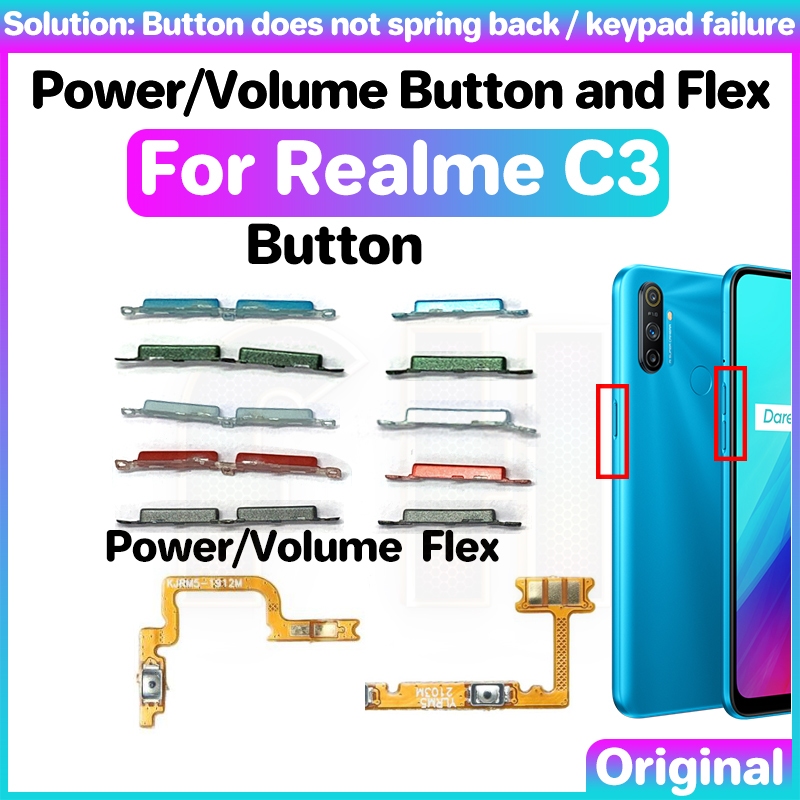 Power Volume Button Flex For Realme C Switch Power On Off Key Mute