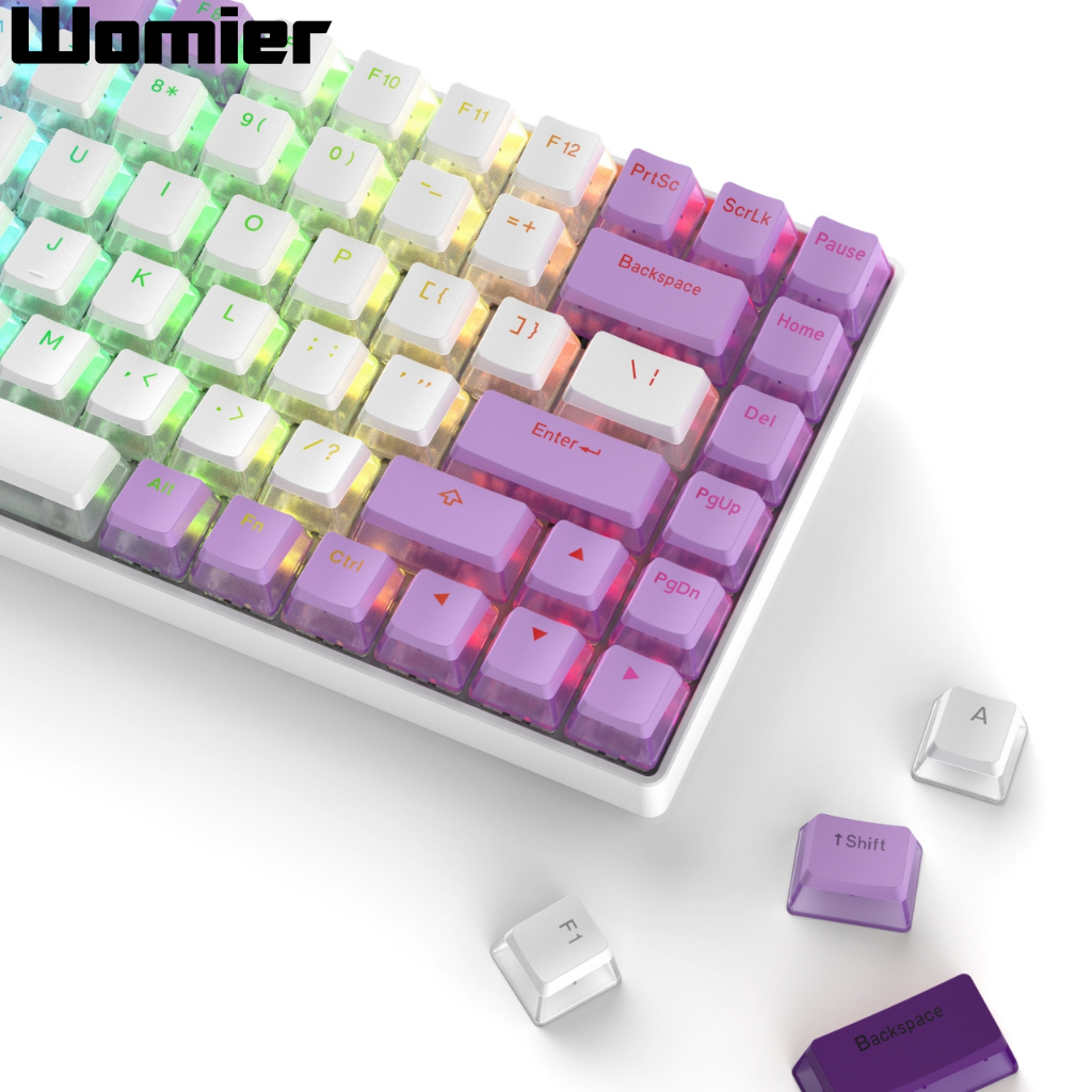 Womier Keys Double Shot Pudding Keycaps Oem Profile Shine Through