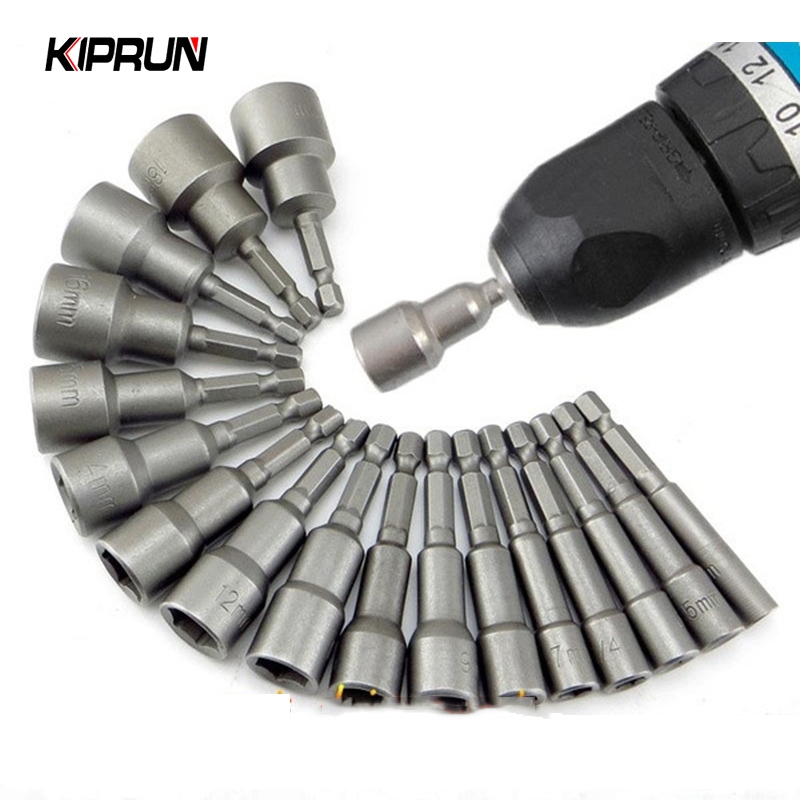 KIPRUN 14Pcs 5 12mm Hexagon Nut Driver Drill Bit Socket Screwdriver